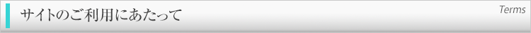 サイトのご利用にあたって